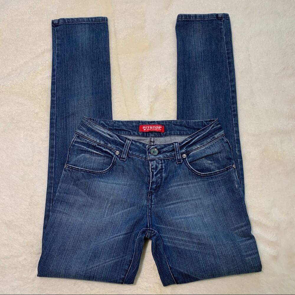 Pit Stop Jeans Distressed light Wash Skinny Jean Size 28 - Picture 12 of 12
